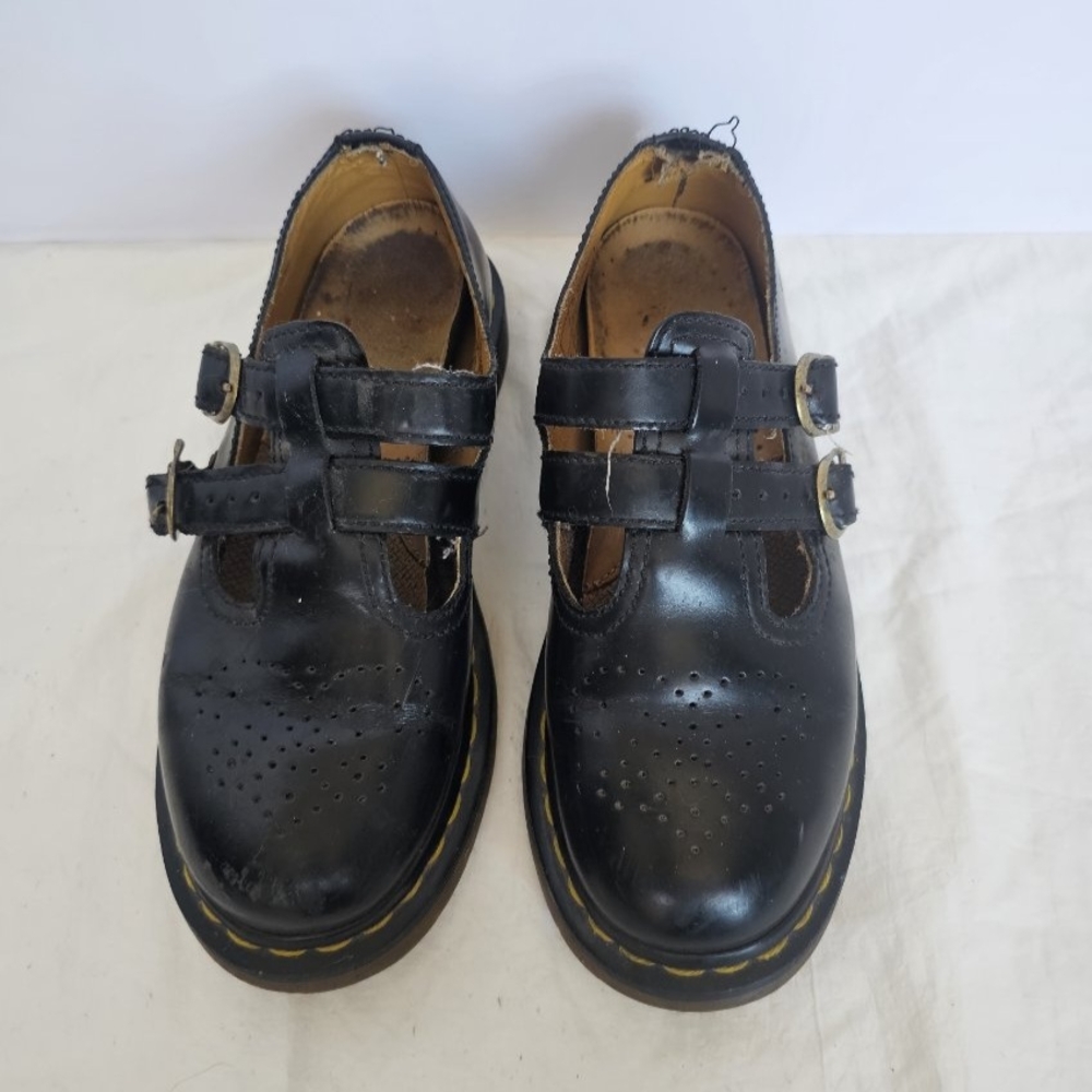 Dr. Martens Black Dress Shoes with Buckle Straps